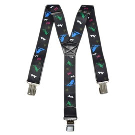 Olata Adjustable Ski Salopette Braces/Suspenders (Black/Multi) - 4cm (Adult). Y-Shape