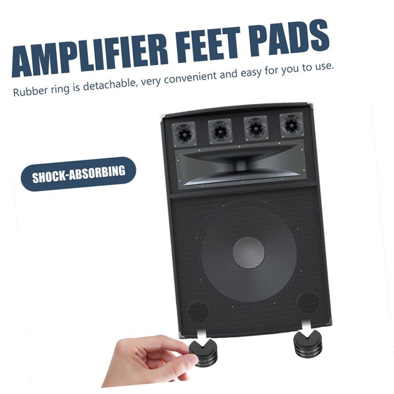 TEHAUX 4Pcs Speaker Isolation Feet Pads Durable Subwoofer Stand Mats
