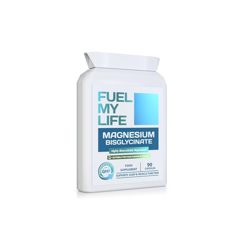 Magnesium Bisglycinate 500mg 90 Capsules - Extremely Bioavailable, High Absorption