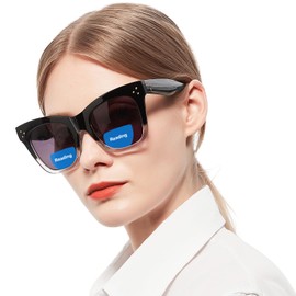 WEMOOTANTS Bifocal Sunglasses 2.0 for Women Oversized Bi-focal Reading Sun Glasses 1.0 1.5 2.00 2.5 3.0 3.5 4.0 Black and Clear Frame