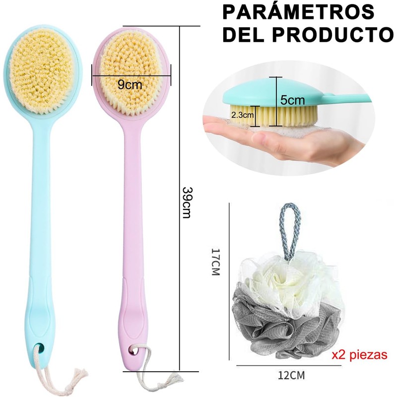 Cepillo corporal,cepillo corporal para baño,cepillo para la espalda ducha, 2