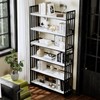 BUZUEY 6 Tier Bookshelf,72in Tall Bookcase for CDs/Movies/Books, Home Office