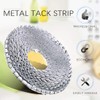 Swpeet 65 Feet Flexible Metal Tack Strip Three-Tooth Upholstery Curve