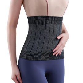 DOMATUS Women's Men's Long Stomach Wrap, 100% Cotton, Soft, Wool Warmer, Thin and Warm, Thermal Insulation, Suitable for Summer and Winter, Unisex, Large Size, Double Layer Thick, Pregnant & Pregnant