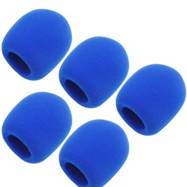 Fielect - Funda para micrófono (5 unidades), diseño de espuma de espuma, color azul