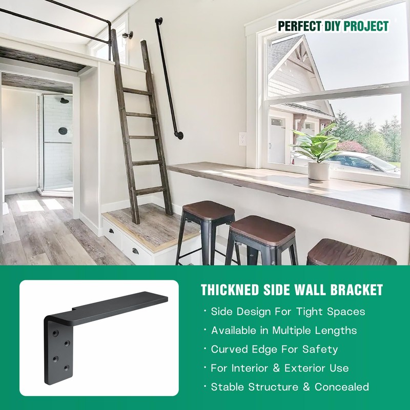 Free Hanging Side Wall Floating Shelf Bracket 2 Pack 12