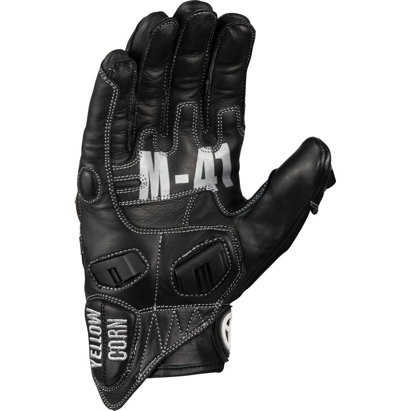 Yellow Cone YELLOW CORN YG-192 Titanium Leather Gloves BK/SV L