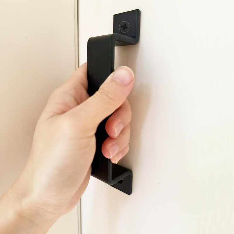 AIVOOF Barn Door Handles, 2 Pack Matte Black Sliding Door