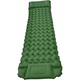 Glymnis Camping Mattress Camping Sleeping pad 4.7" Thick Built-in Foot Pump Inflatable Pad 1 Person Air Mattress for Backpacking Hiking Camping
