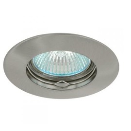 Chrome matt stainless steel look, round, IP20