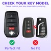 8T69T 2-Pack for Toyota Key Fob Cover with Keychain Accessories