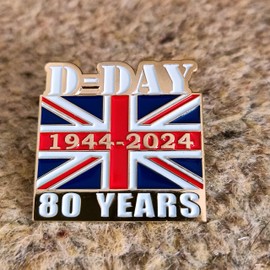 Best Badge: 1944-2024 D Day 80th Anniversary Lapel Pin Badges Brooch Normandie Veterans WW2 Memorabilia Gift Decorations