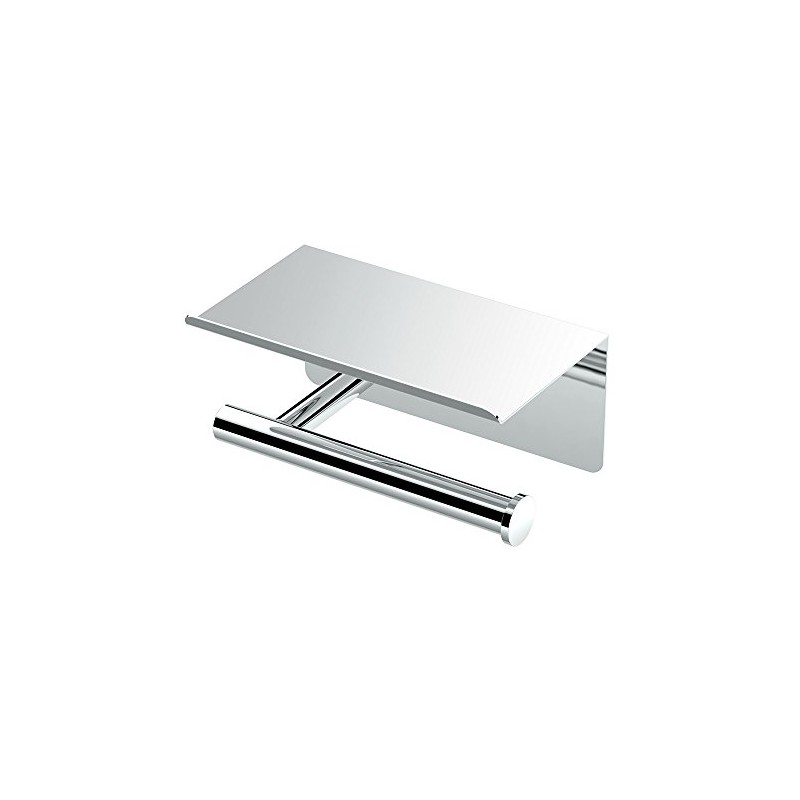 Gatco 1420 Latitude II Toilet Paper Holder with Mobile Shelf,