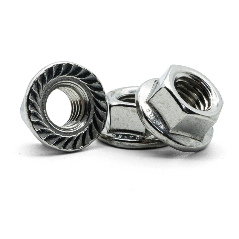 Hippo Hardware M12 (12mm) Hexagon Flanged Hex Nuts Serrated A2