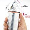 EZESO Brillen Aluminium Etui Hartschalen Brillenetui Silber