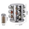 Molin Porta Especieros De Cocina Acero Inoxidable Gira 12 Frascos