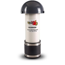 OdorHog Mushroom Cap Vent Stack Pipe Filter 3" PVC Clamp On, Removes Outdoor and Sewer Odor Problems