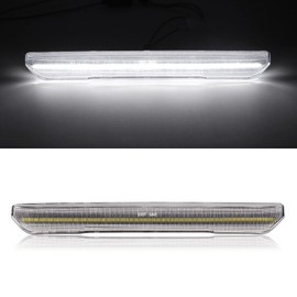 Mynoway White LED Side Marker Lamp Replacement for Sierra 2500HD 3500HD 2020-2024, 4PCS Clear Lens Fender Marker Parking Lights Replacement Assembly OE 84806032, 84185031