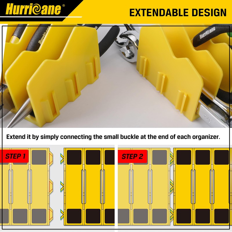HURRICANE Plier Organizer Rack, 10-Slot Pliers Cutters Rack with Non-Slip
