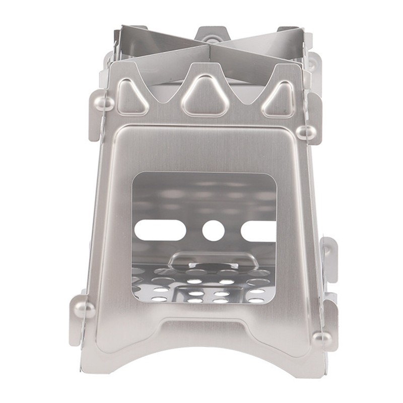 Camping Stove 304 Stainless Steel Folding Backpacking Burning Stove Portable