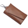 KASSAI Genuine Leather Key Case, 6 Rows Ring, Trifold, Men's,