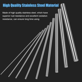 DYWISHKEY Stainless Steel Rods Assortment Kit, Diameter 1.0-8.0mm for DIY Craft Making, Handle Pin (27 Pieces)
