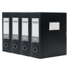 4 Pack Box Files A4,Plastic Box File with Lid,75mm Spine