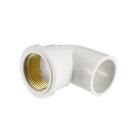 METALLIXITY PVC Pipe Fitting, (3/4 PT), 90 Degree Female Thread Elbow Fittings Furniture Connector - for Water Supplies Build, Garden Shelf Greenhouse, White