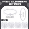 Soaoo 24 Pcs Christian Bracelets Cross Silicone Bracelet White Braided