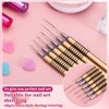 6-teiliges Nagelkunst-Pinsel-Set, feine Malerei-Details, Design-Streifenpinsel mit Gel-Nagellack, Acrylgriff, Maniküre-Werkzeuge (5/7/9/11/15/25