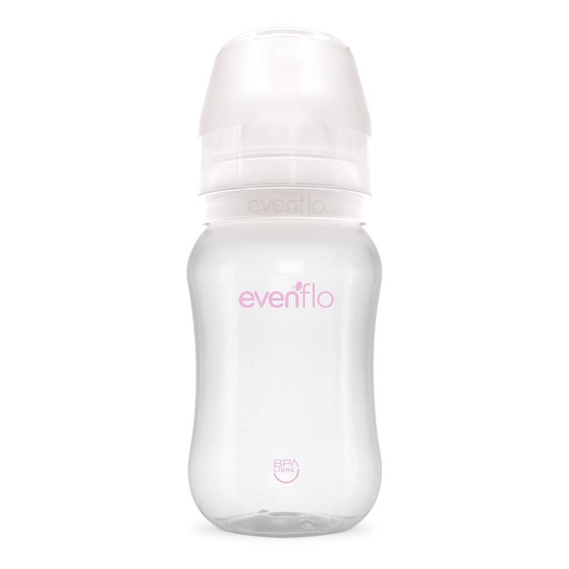 Evenflo, Biberón Forest Anticólicos Cuello Ancho, Niña, Color Rosa, Flujo