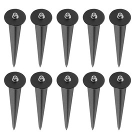 Orivin 10 Pcs Ground Light Spikes Stakes, Socket Pole Projection Lamp Ground Socket Bracket, Outdoor Fixed Pointed Stakes