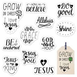 Religion Words Clear Stamps for Card Making Decoration and Scrapbooking Supplies, Jesus Blessing Words Transparent Rubber Stamps for Paper Card Photo Album Crafting Supplies