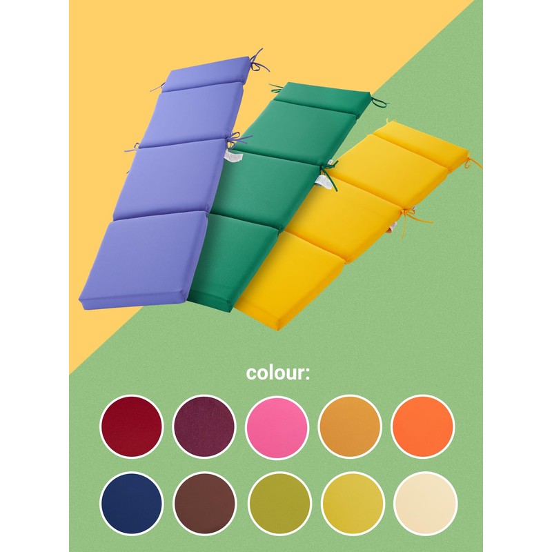 CAYIP Outdoor Chasie Lounge Tufted Thick Cushion with Ties,Replacement Wicker