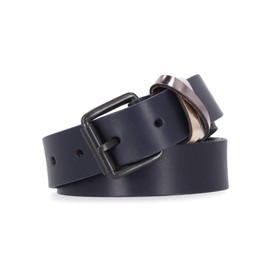 Timberland Cinturón de cuero casual para mujer para pantalones vaqueros, Azul (Maritime Blue), Large (33-37)