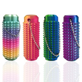 4-Piece Fidget Toys Set, 7 x 2.5 cm Compact Fidget Keychain for Office Workers and Friends, Suitable for Classroom Office Home Toy Gift (4 Colors)