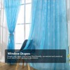 QANYEGN Transparent Printed Window Curtain, Window Panels with Snowflake Pattern,