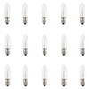 15 Pcs 3W 2700K Warmwhite Glass Bulbs Tapered Candles E10
