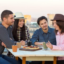 AYMQC Stainless Steel Cups 300 ml Double-Walled Metal Cups Stackable Coffee Cup Reusable Drinking Cup Set for Travel Outdoor Camping Picnic Pack of 4