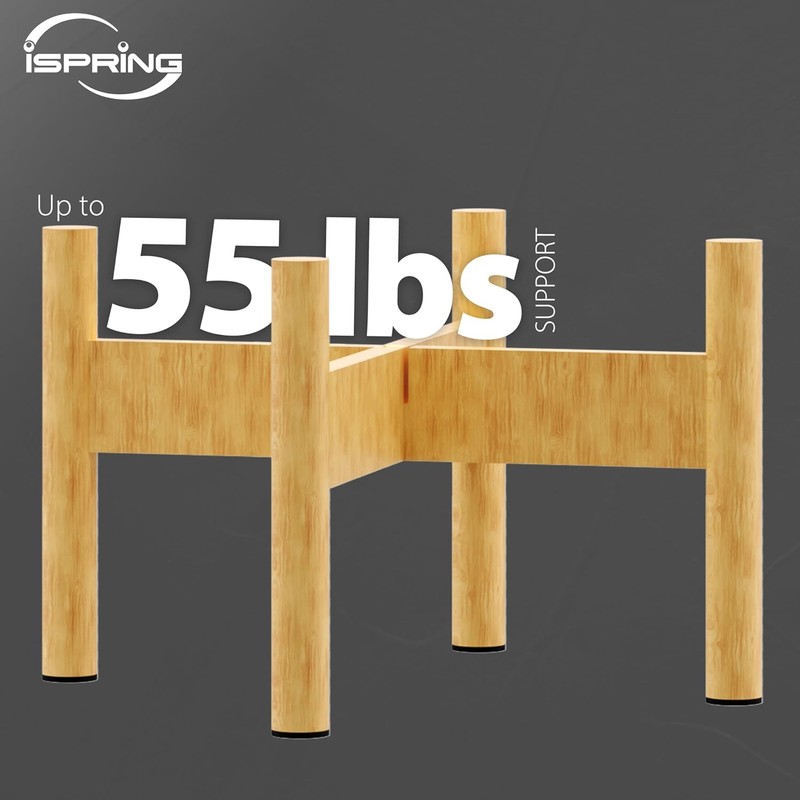 iSpring Wooden Stand for DGF2 Gravity-Fed Stainless Steel Countertop Water