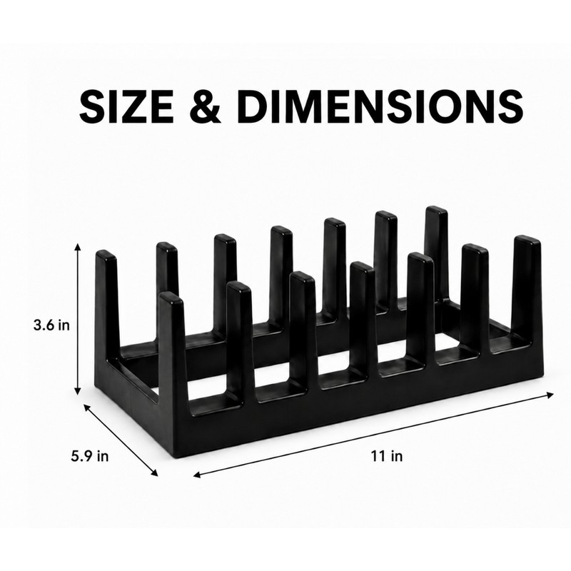 6-Slot Pot Lid Organizer for Kitchen Cabinets – Space-Saving Cookware