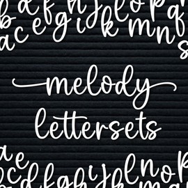 Cursive Letter Set for Felt Letterboards, 150+ Lowercase Script Letters, Pre-Cut, Board NOT Included
