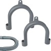 2Pcs Gray Plastic U-Shape Washing Machine Drain Hose Holder -