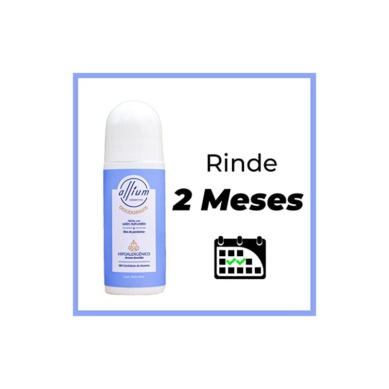 DESODORANTE NATURAL CON PIEDRA DE ALUMBRE, SIN PARABENOS ROLL ON