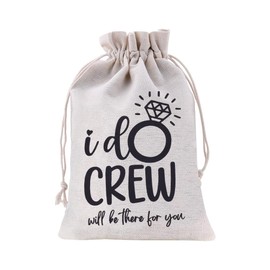 Bachelorette Gift Wrap Bag Wedding Bridal Shower Hangover Kit for Bride Bridemaid Friends Wedding Bridal Party Favor Treat Snack Organizer Supply Drawstring Gift Bag I Do Crew Present Wrap Pouch