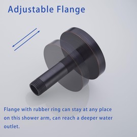 Wall Mounted Stainless Steel Shower Arm Shower Head Extension Pipe Bathroom Accessories 4 Inch Oil Rubbed Bronze,SW-RD91038-4-ORB.