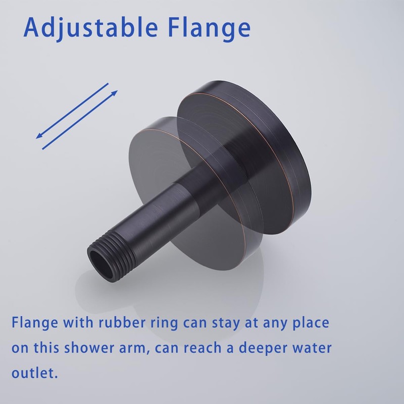 Wall Mounted Stainless Steel Shower Arm Shower Head Extension Pipe