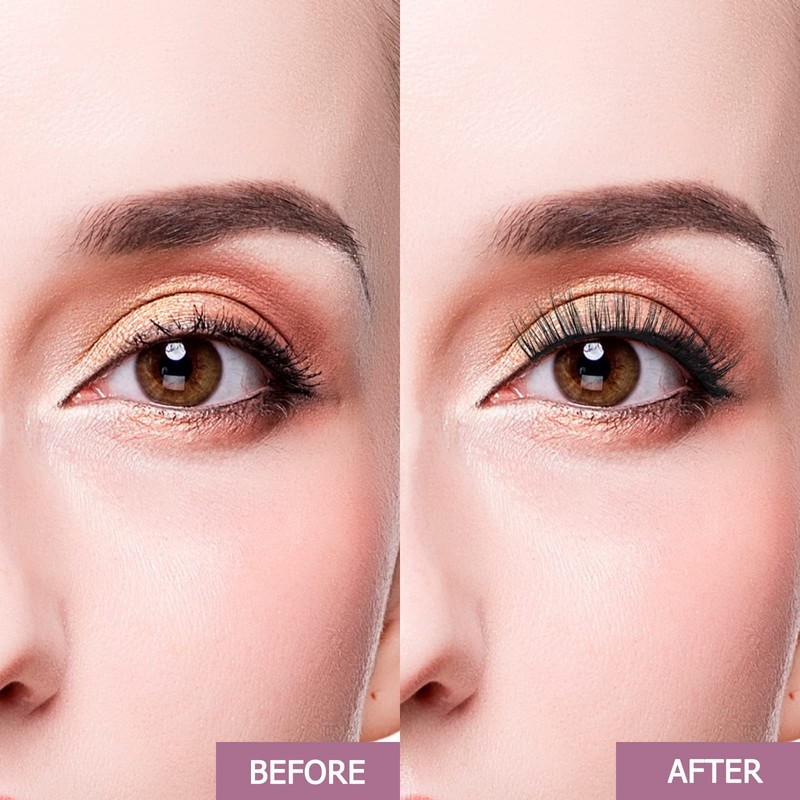 Individual Eyelashes, QUEWEL, Individual Eyelash Clusters, Lashes, C Curl, 10