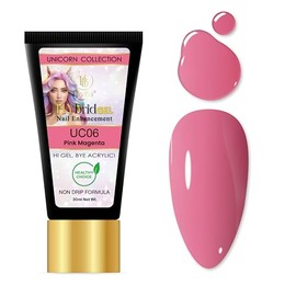 HYBA UNICORN Hybrid Gel Nail Polish, Single Tube (Pink Magenta)