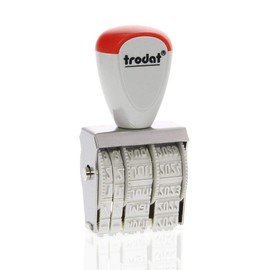 Trodat 1010 Classic Date Stamp, Month Abbreviations (German Language), Imprint Size 4 x 26 mm